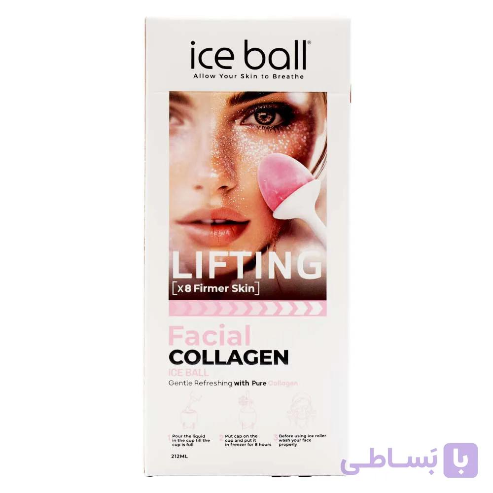 ژل آبرسان صورت آیس بال ICE BALL مدل کلاژن حجم 212 میلی لیتر