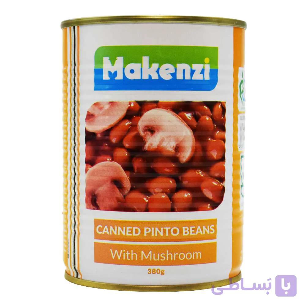 کنسرو لوبیا چیتی با قارچ مکنزی MAKENZI وزن 380 گرم