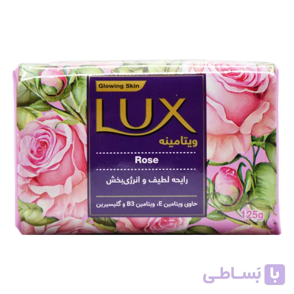 صابون لوکس LUX ویتامینه با رایحه گل رز وزن 125 گرم