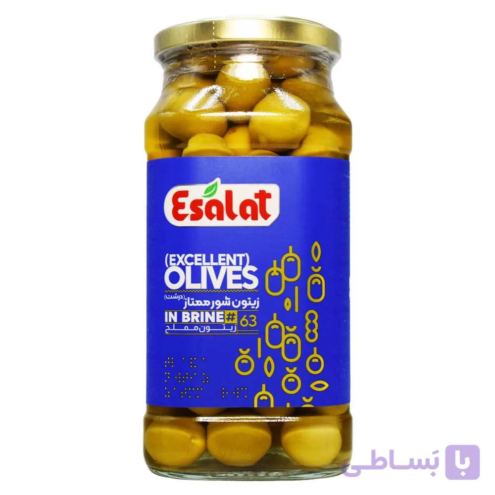 زیتون کامل ممتاز (درشت) اصالت ESALAT وزن 600 گرم