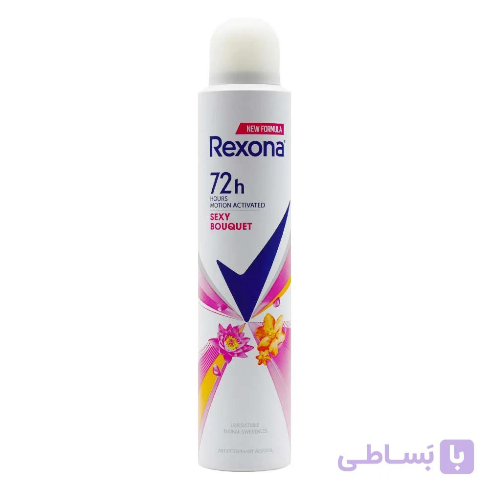 اسپری بدن ضد تعریق زنانه رکسونا REXONA اصل آرژانتین مدل Bouquet حجم 200 میلی لیتر