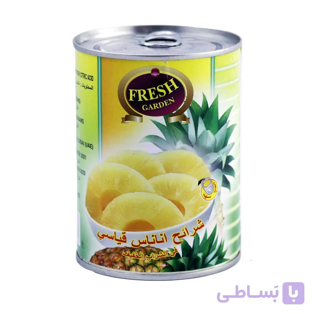 کمپوت آناناس حلقه ای فرش گاردن FRESH GARDEN اصل تایلند وزن227 گرم