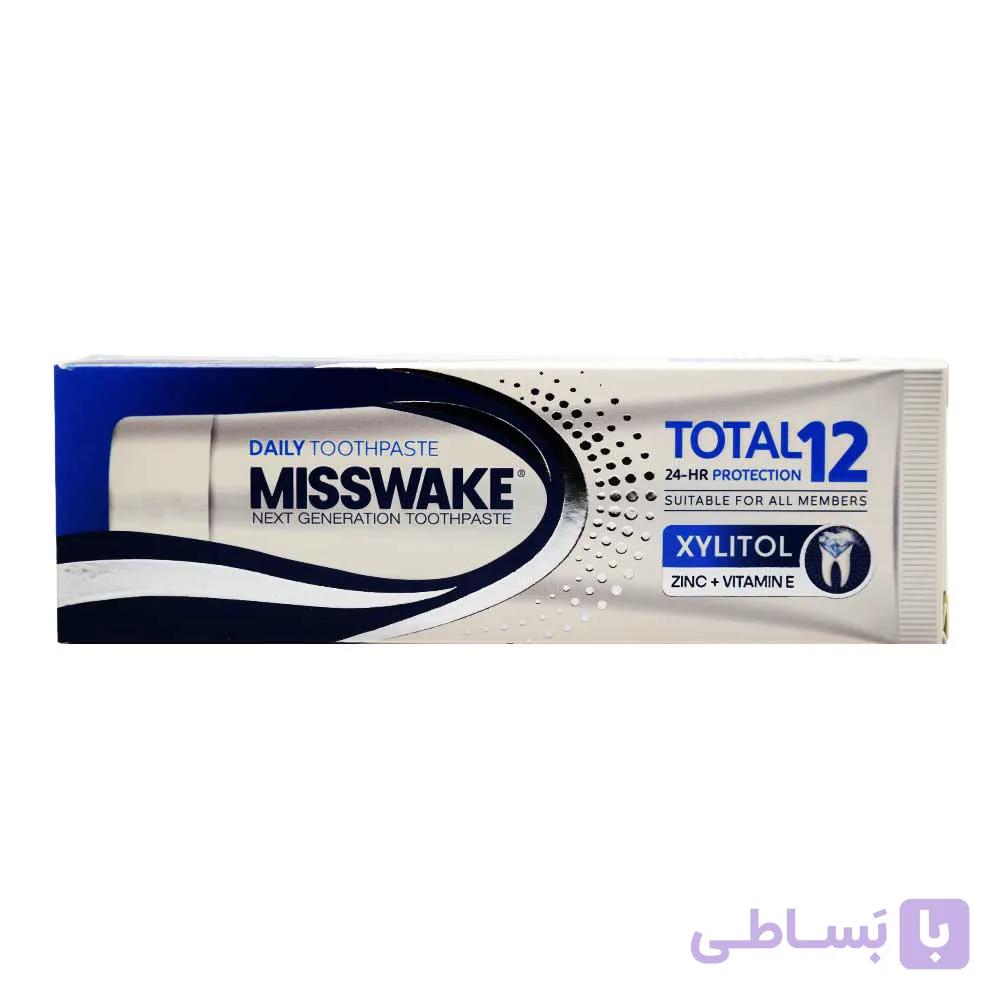 خمیر دندان میسویک MISSWAKE مدل Total 12 حجم 75 میلی لیتر