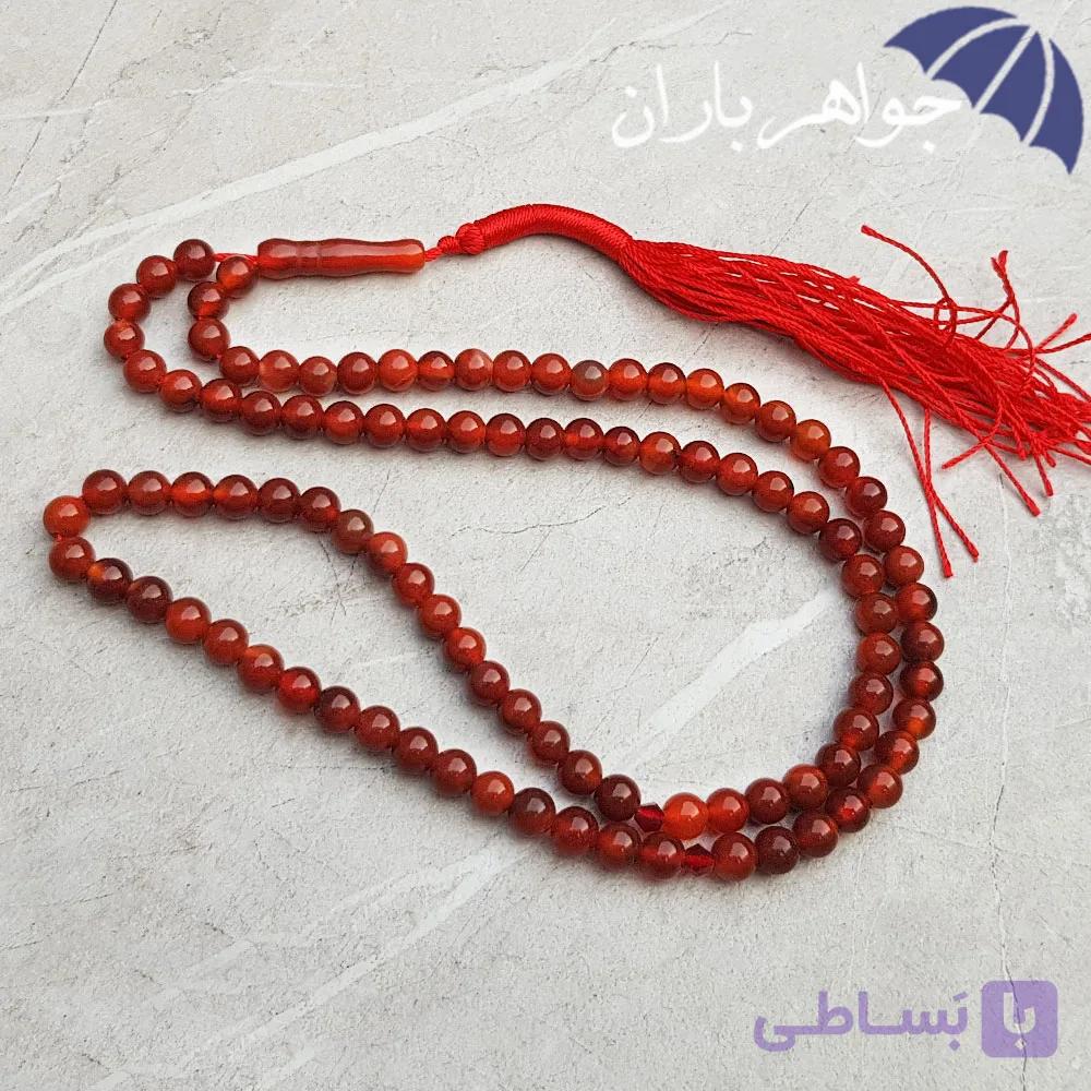 تسبیح عقیق قرمز 101 دانه ای خوشرنگ کد T_1280
