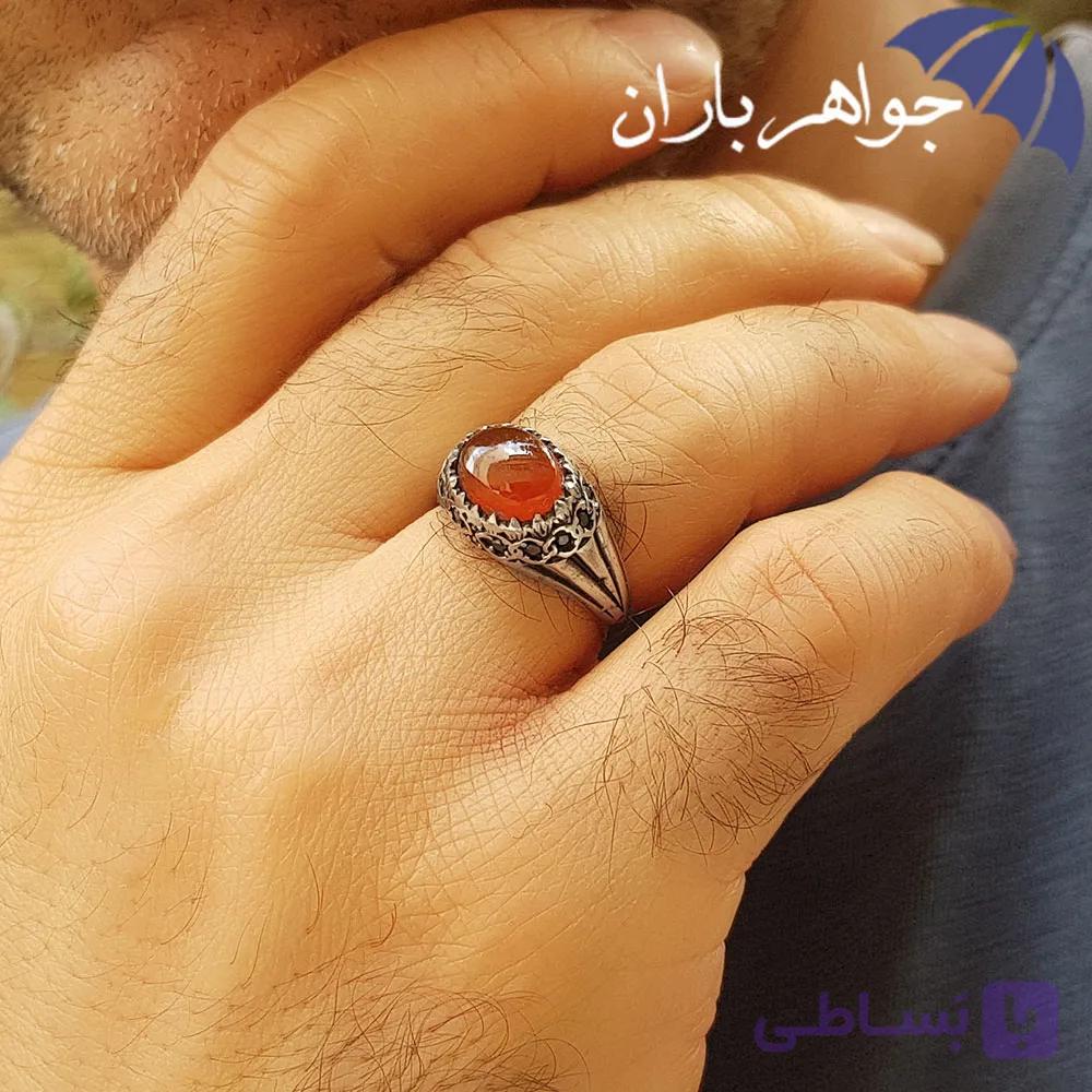 انگشتر طلاروس عقیق یمنی اصل R3126 — تصویر 1