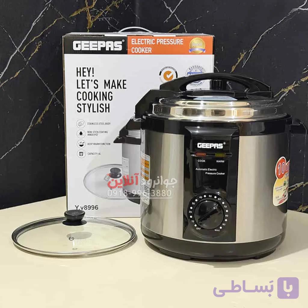 زودپز آرام پز جی پاس 6 لیتر 2200 وات Geepas Y.V8996 — تصویر 1
