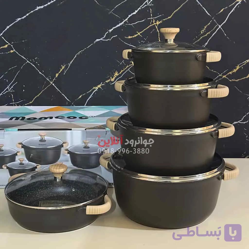 سرویس قابلمه مام کوک 10 پارچه گرانیتی Momcoc FL1076T — تصویر 1