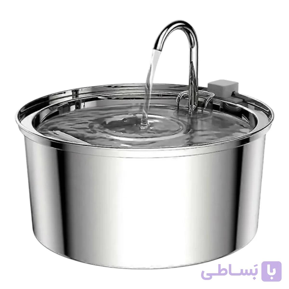دستگاه تصفیه آب حیوانات 3.2 لیتر تمام استیل با آبریز مدل رز — تصویر 1