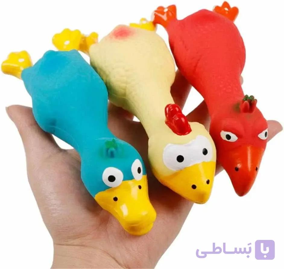 اسباب بازی دندانی سگ مدل سه جوجه سوتی — تصویر 1