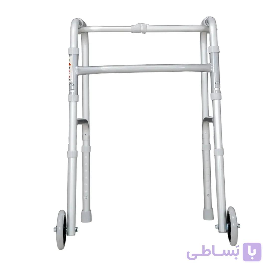 واکر آلومینیومی تاشو چرخ دار — تصویر 1