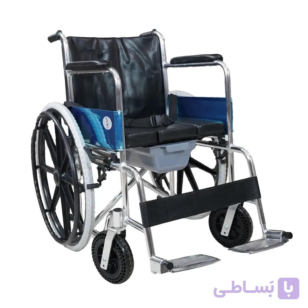 ویلچر حمامی مدل JTS608L | سبک، تاشو و ضدزنگ با قیمت تولیدی — تصویر 1