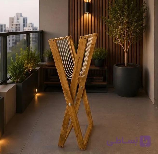 بندرخت چوبی با نخ پنبه ای