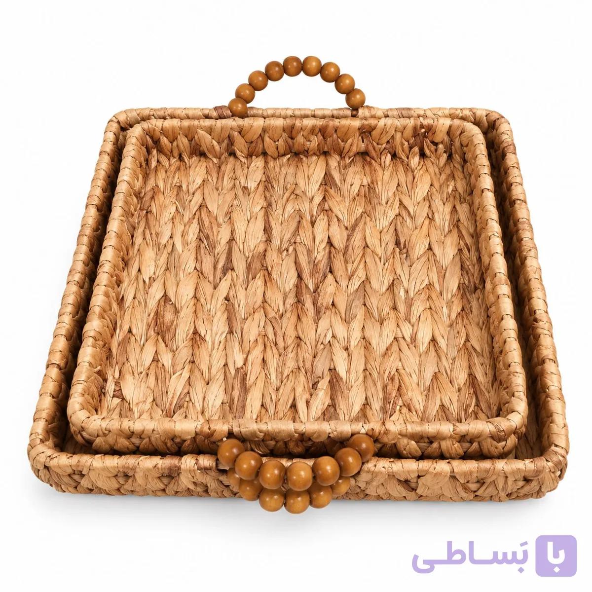 سینی حصیری مربعی