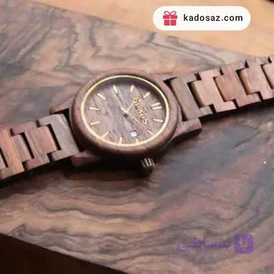 ساعت مچی چوبی مدل کئو با چوب زیتون