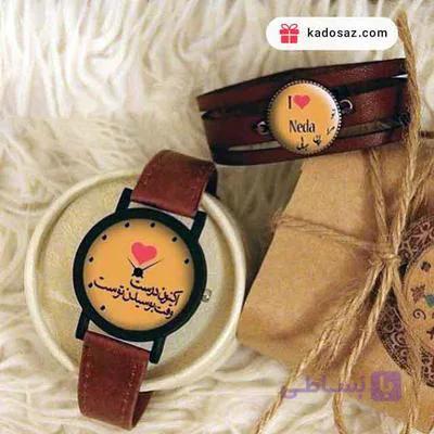 دستبند چرم با متن و عکس دلخواه