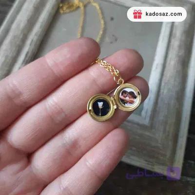 گردنبند مینی لاکت گرد با عکس دلخواه