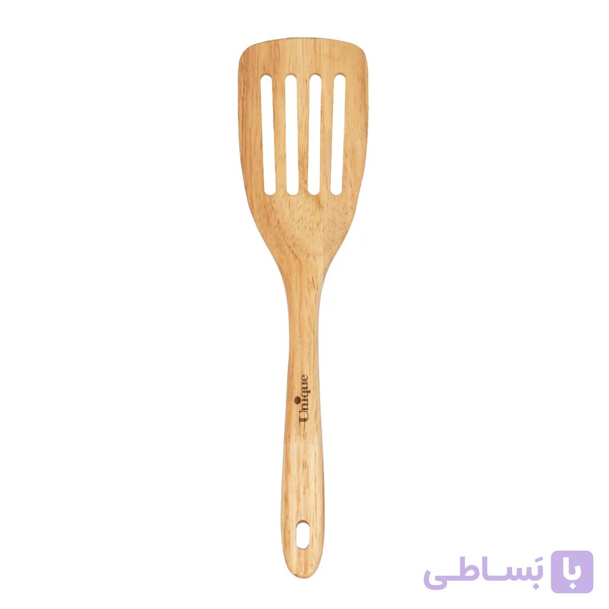 کفگیر شیاردار چوبی یونیک مدل 1112 — تصویر 1