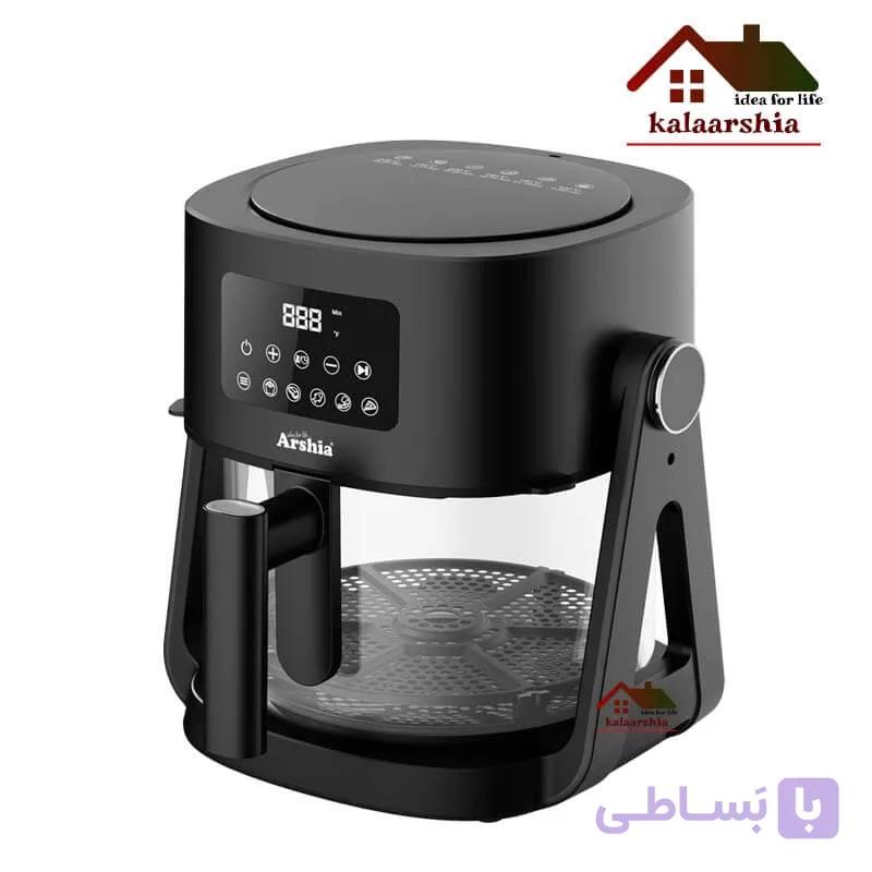 سرخ کن بدون روغن شیشه ای ارشیا 6 لیتری AF-8093A — تصویر 1
