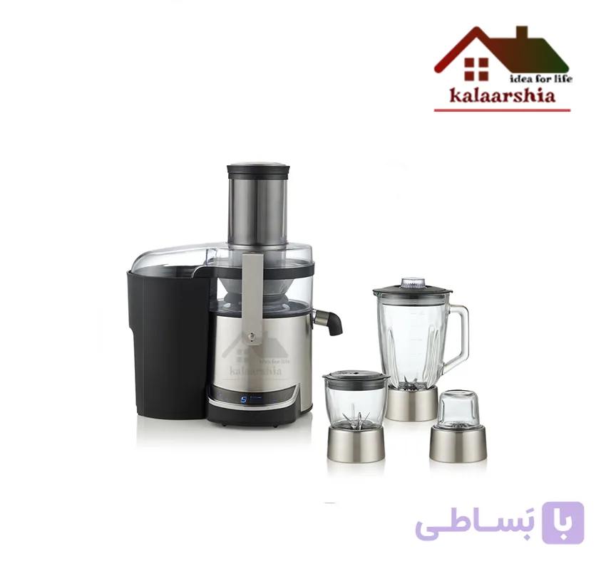 آبمیوه گیری چهار کاره استیل دیجیتال ارشیا مدل JB-6151 A — تصویر 1