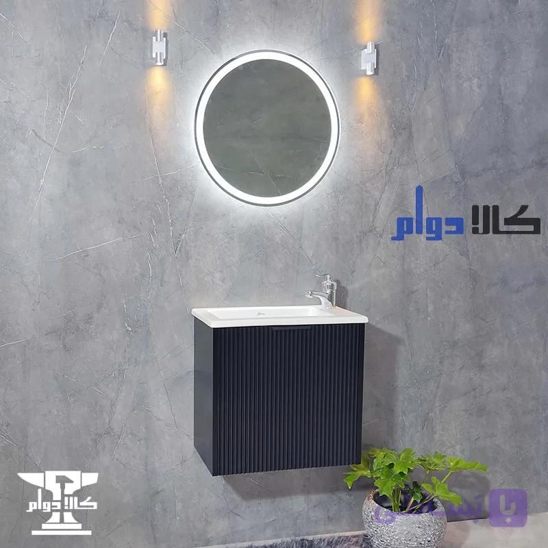کابینت روشویی مینیمال مشکی مدل آرامیس — تصویر 1