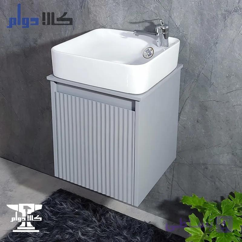 روشویی کابینتی آلفا طوسی روشن سایز 40 — تصویر 1