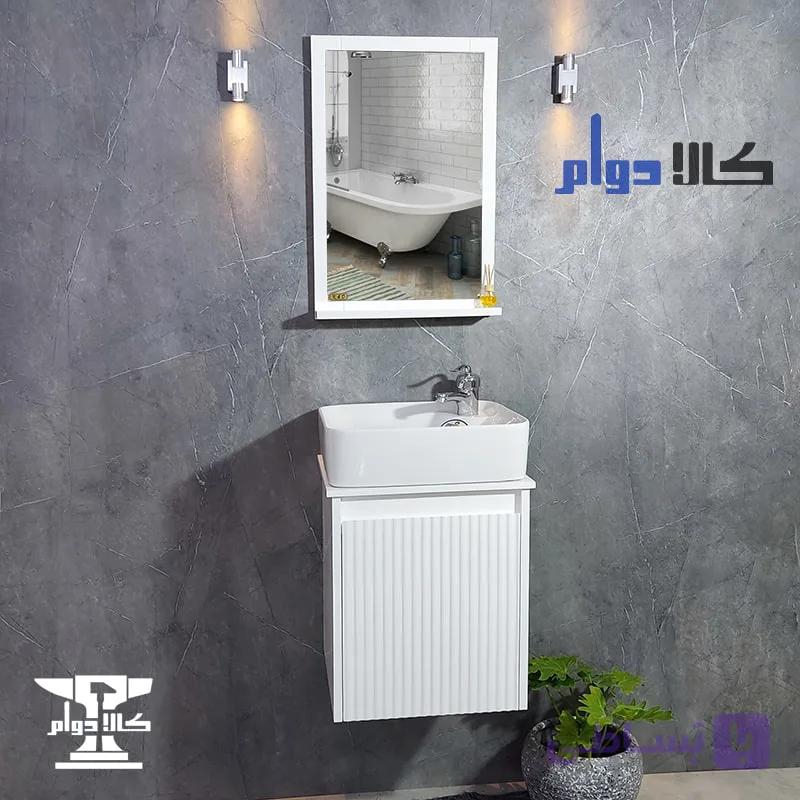 روشویی کابینتی آلفا سفید سایز 40 — تصویر 1