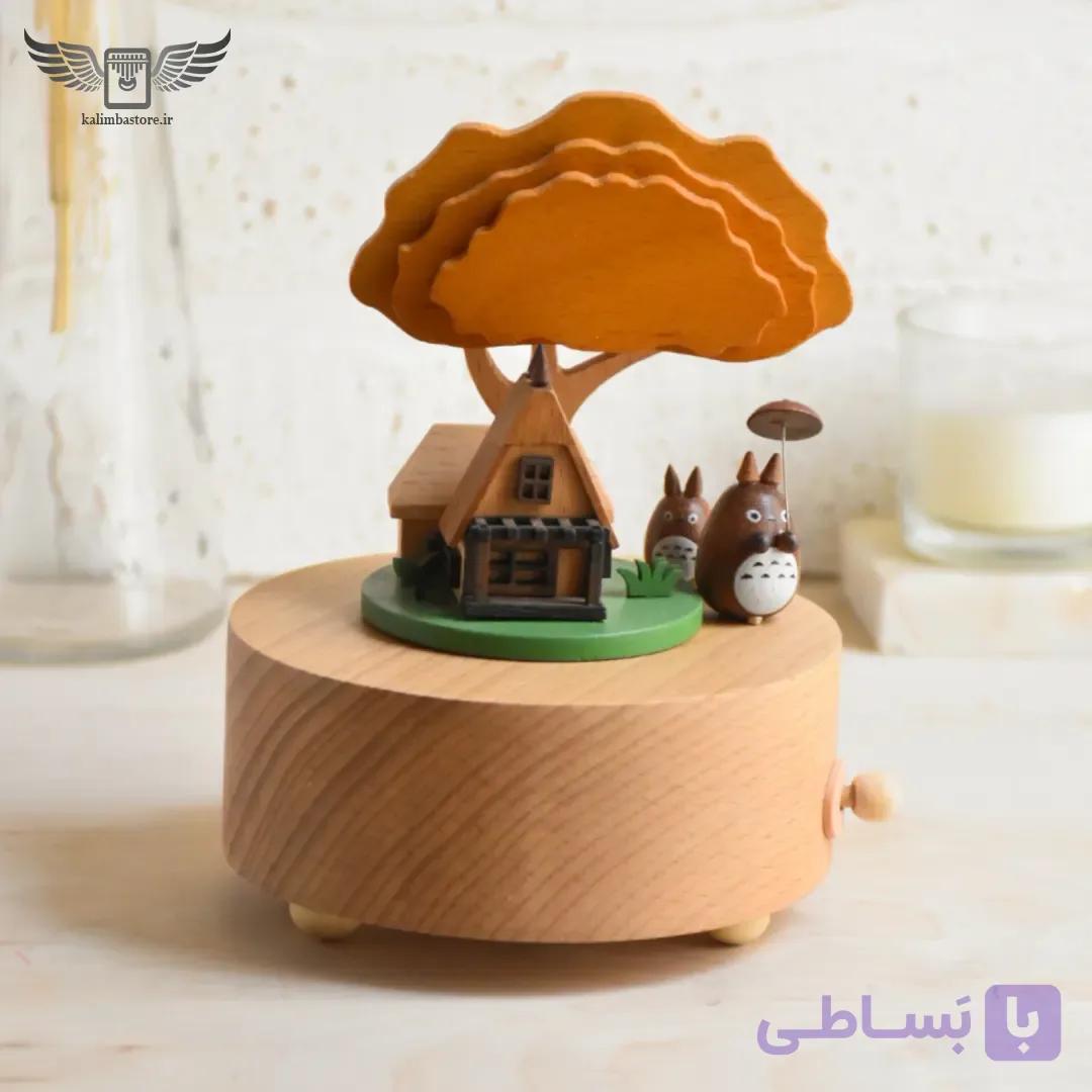 موزیک باکس چوبی مدل انیمه توتورو — تصویر 1