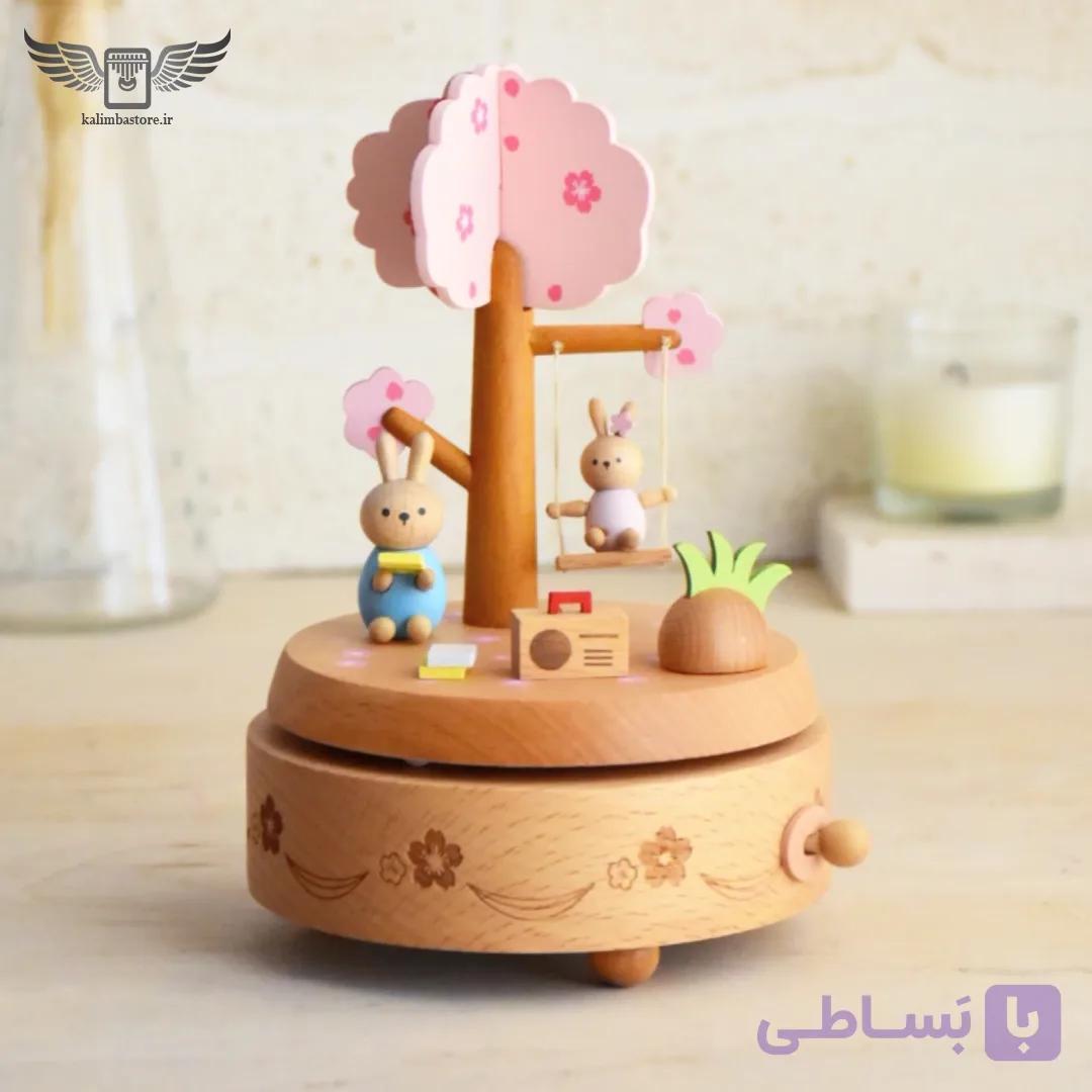 جعبه موزیکال چوبی فانتزی — تصویر 1
