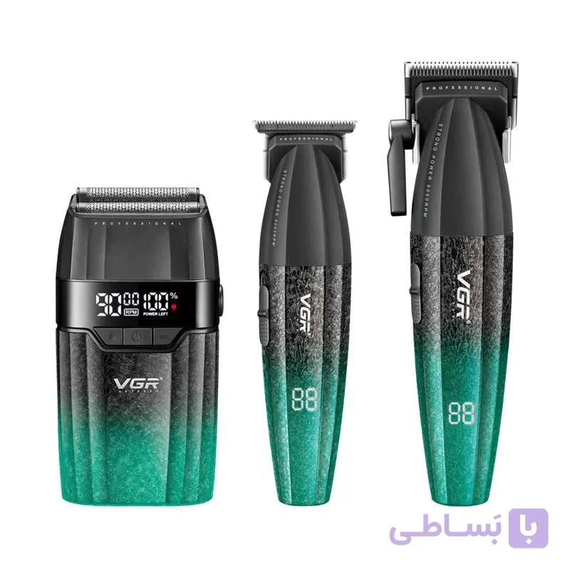 ست 3عددماشین اصلاح،خط زن و شیور وی جی آر مدل V-640 S3 — تصویر 1
