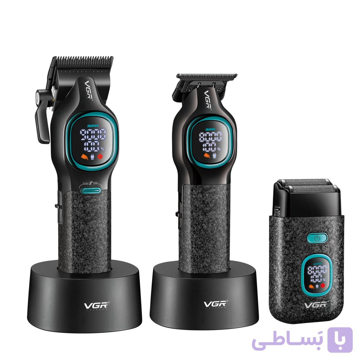 ست 3عددماشین اصلاح،خط زن و شیور وی جی آر مدل V-886 S3 — تصویر 1
