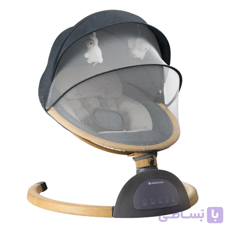 گهواره برقی نوزاد کیکابو مدل ashlee طوسی تیره — تصویر 1