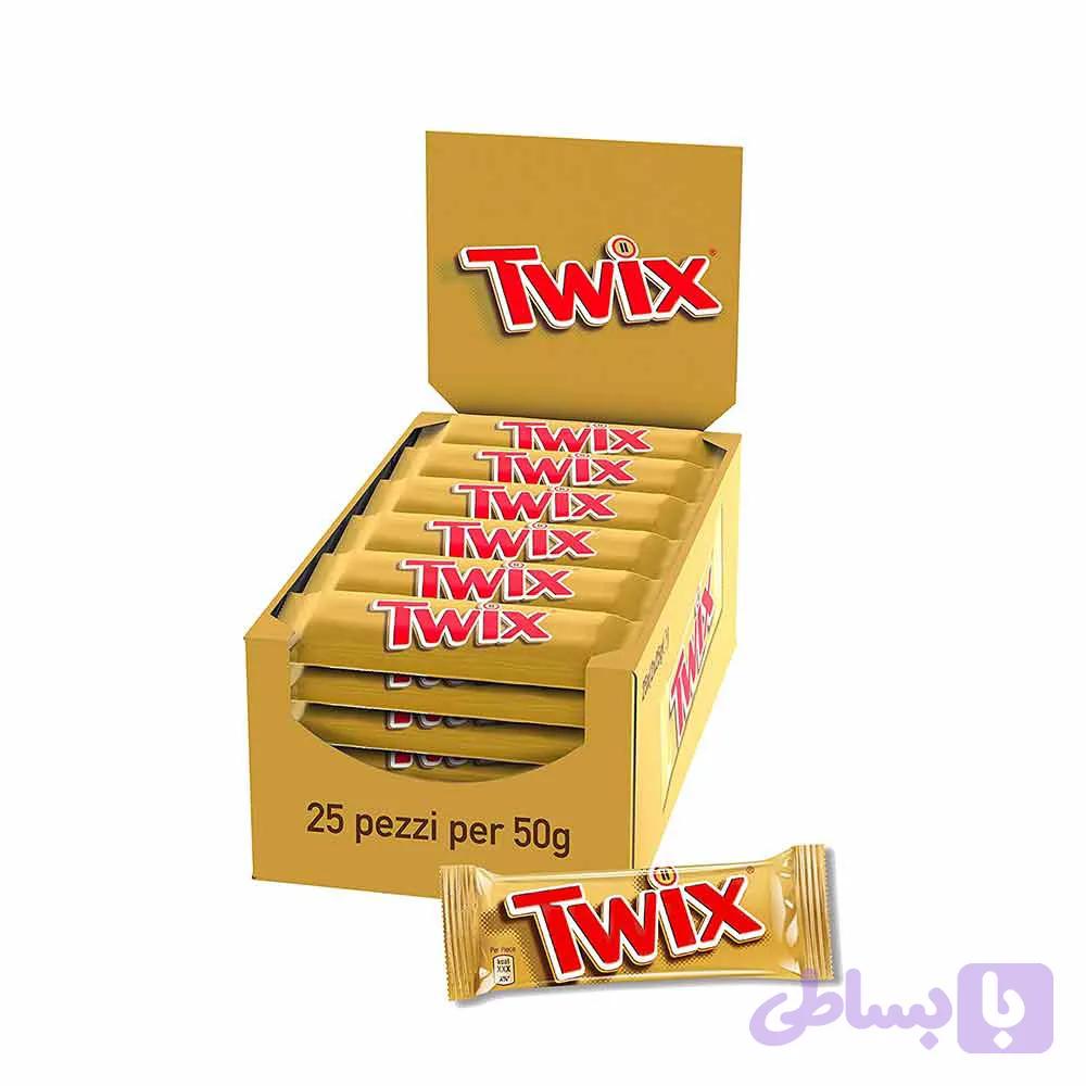 پک 25 عددی شکلات 50 گرمی توییکس (Twix)