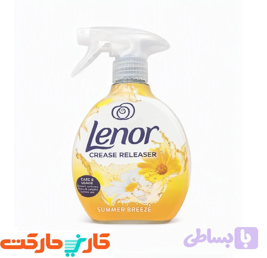 اسپری رفع چروک و خوشبوکننده لباس لنور مدل زرد Summer Breeze حجم ۵۰۰ میلی‌لیتر