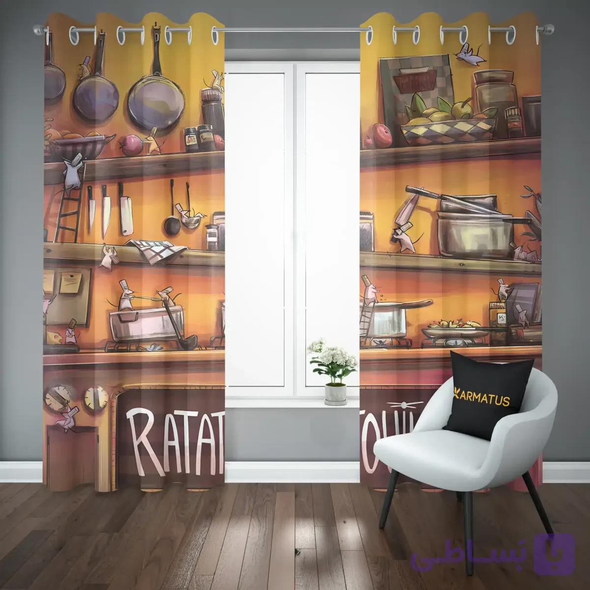 پرده پانچ طرح موش سراشپز Ratatouille کد 10