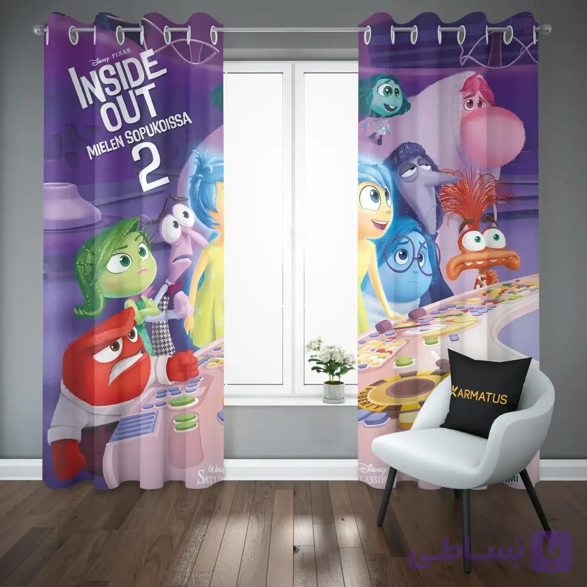پرده پانچ طرح درون و بیرون Inside Out 2 کد 10