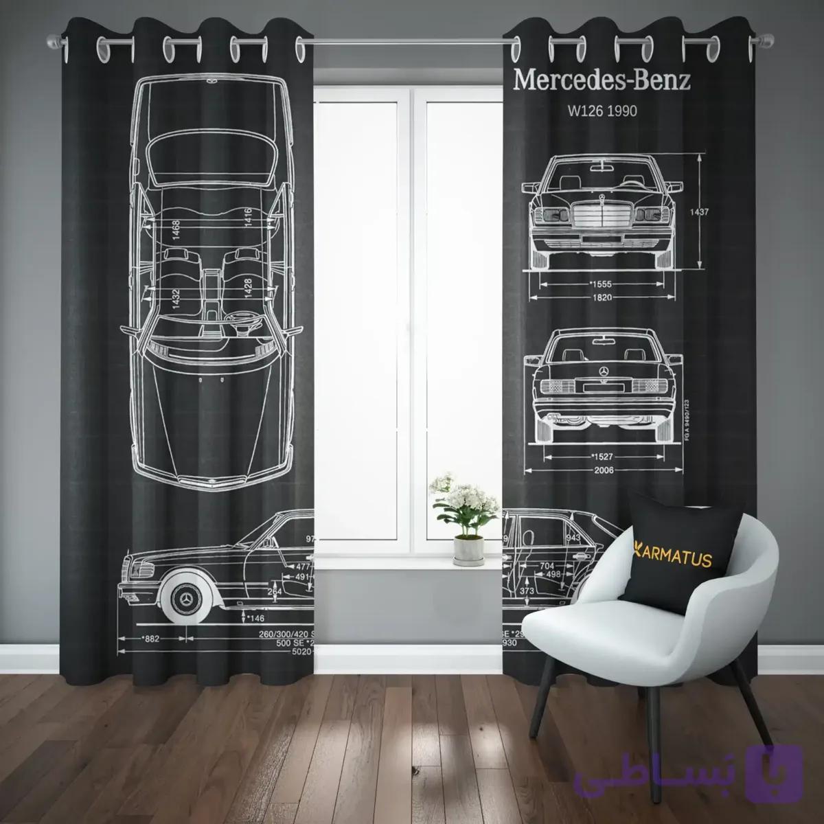 پرده پانچ مرسدس بنز | کالکشن Car – مدل MB-009