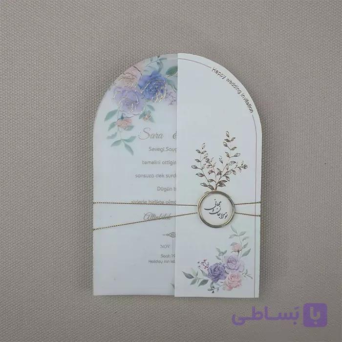 کارت عروسی گنبدی طلقی کرم کد 6334 — تصویر 1