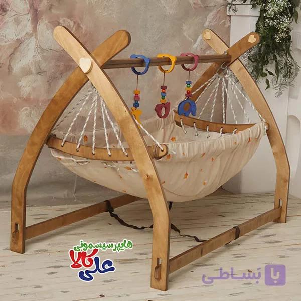 گهواره چوبی مدل سرخپوستی — تصویر 1
