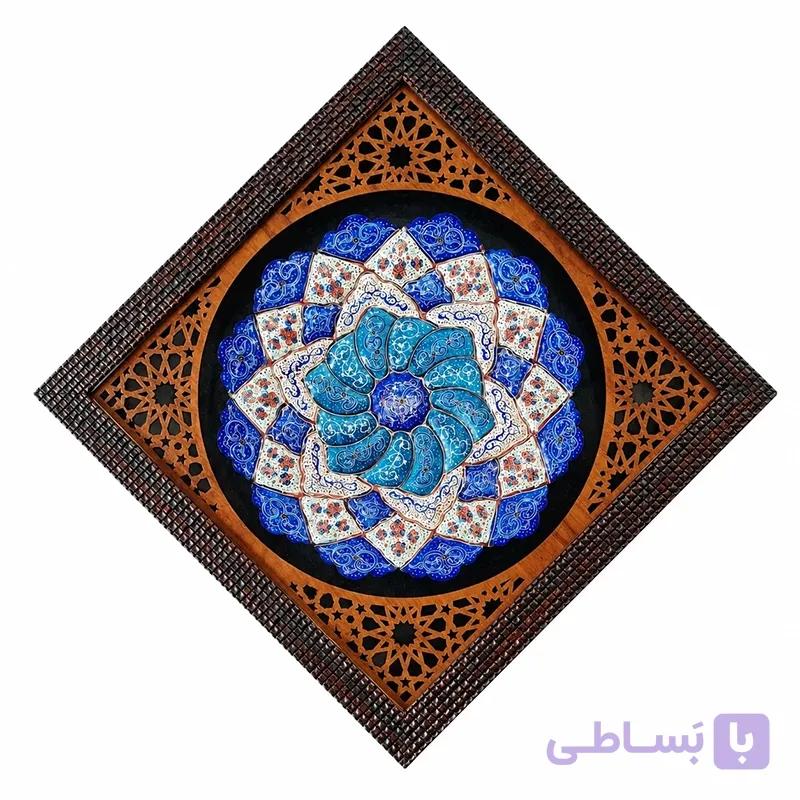 بشقاب میناکاری مشبک 25 دیواری کاظمی — تصویر 1