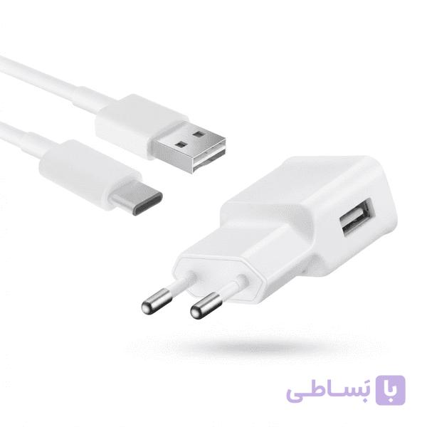 شارژر سامسونگ مدل EP-TA200 توان 15 وات دو پین همراه کابل تایپ سی — تصویر 1
