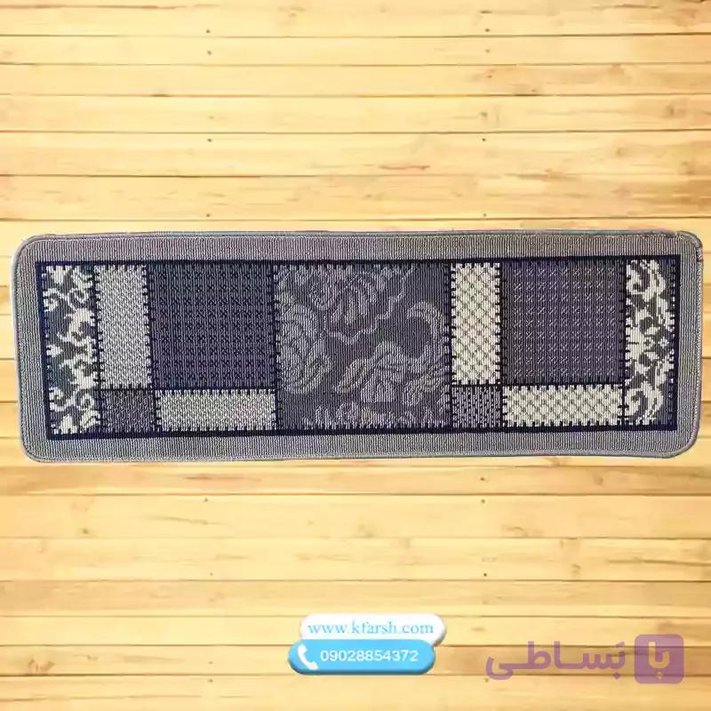 گلیم پله تکی طوسی دودی — تصویر 1