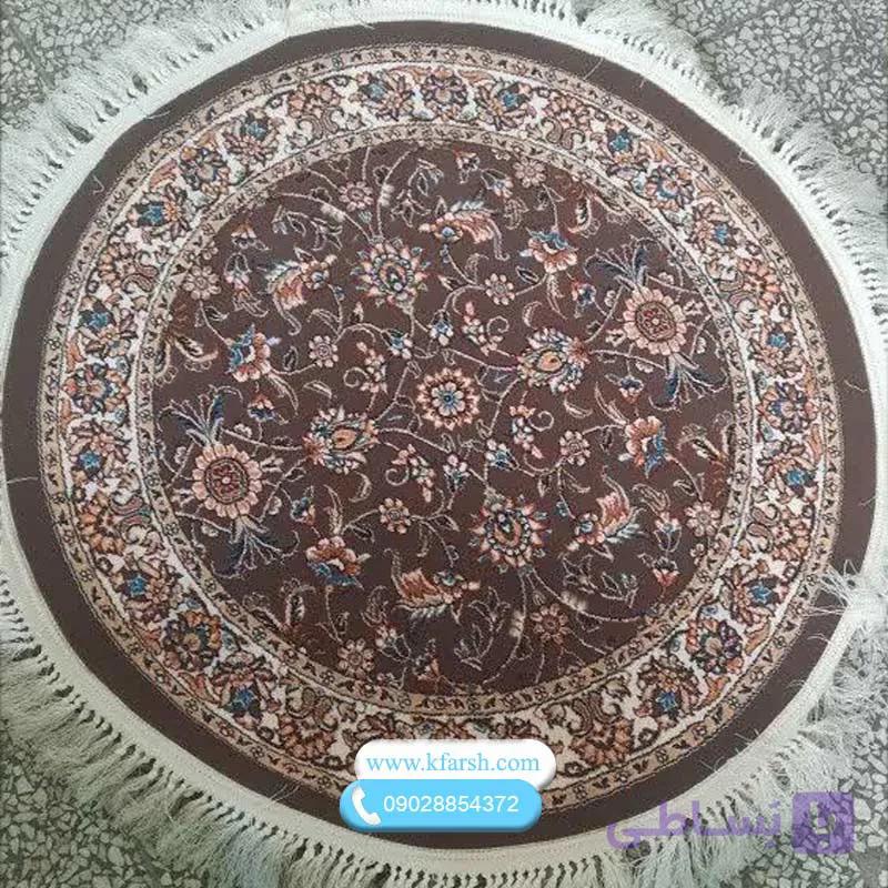 فرش گرد طرح افشان گردویی قطر یک و 1.5 و 2 متری — تصویر 1