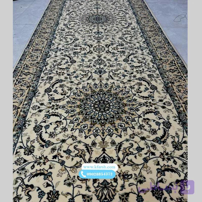 فرش متری 700 شانه طرح دستبافت نایین کرم — تصویر 1