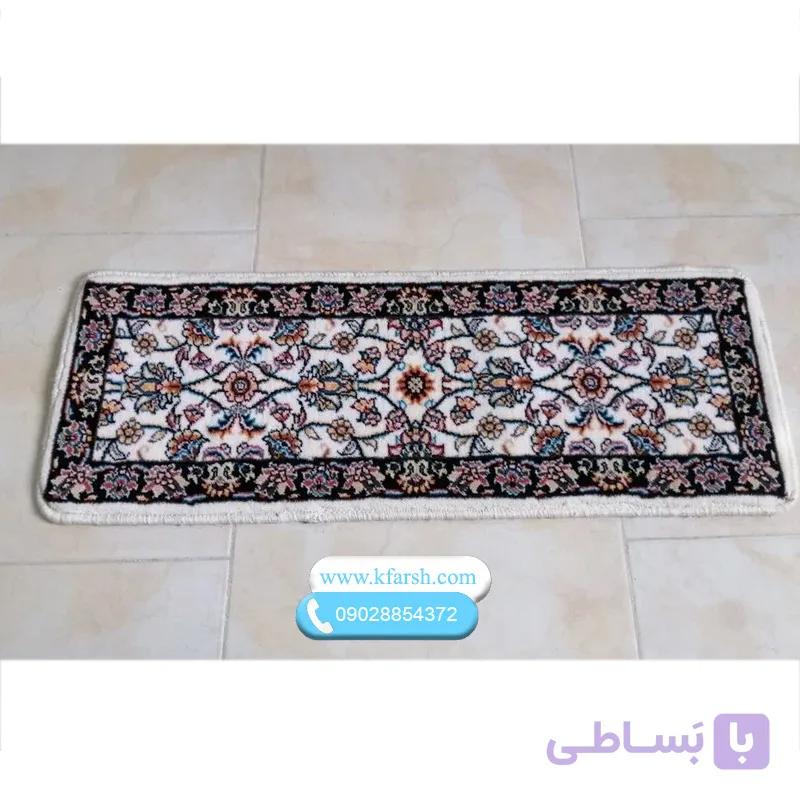 روپله فرش تکی طرح افشان کرم — تصویر 1