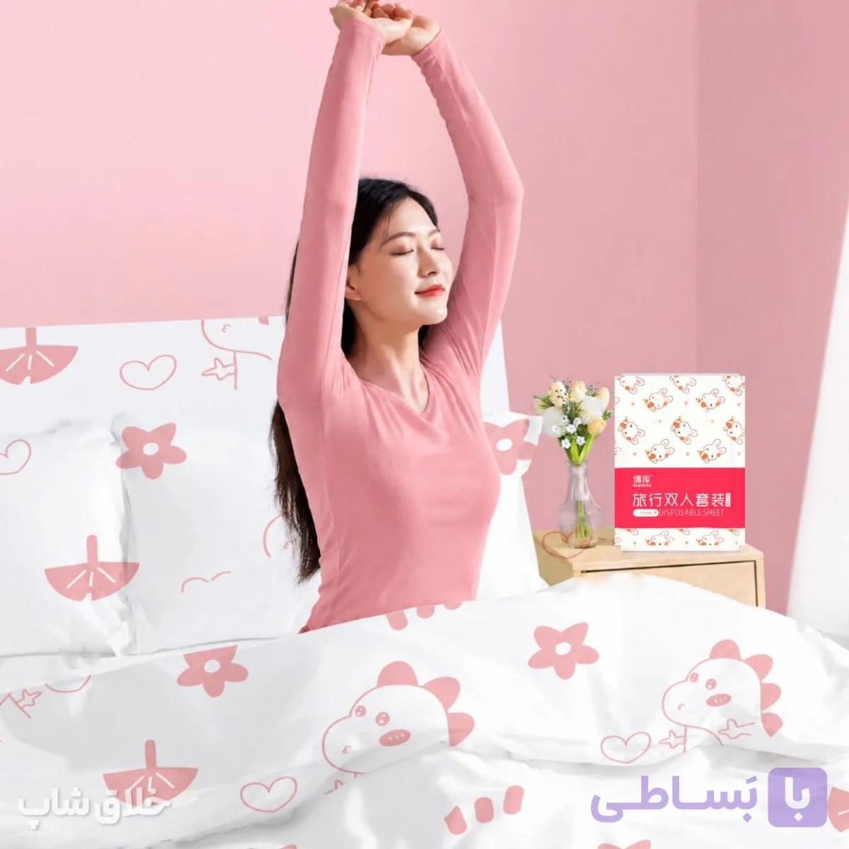 سرویس خواب ملحفه روتختی و روبالشتی دونفره هتلی (2 عدد روبالشی و 1 عدد روتختی و 1 عدد ملحفه 2 نفره) — تصویر 1