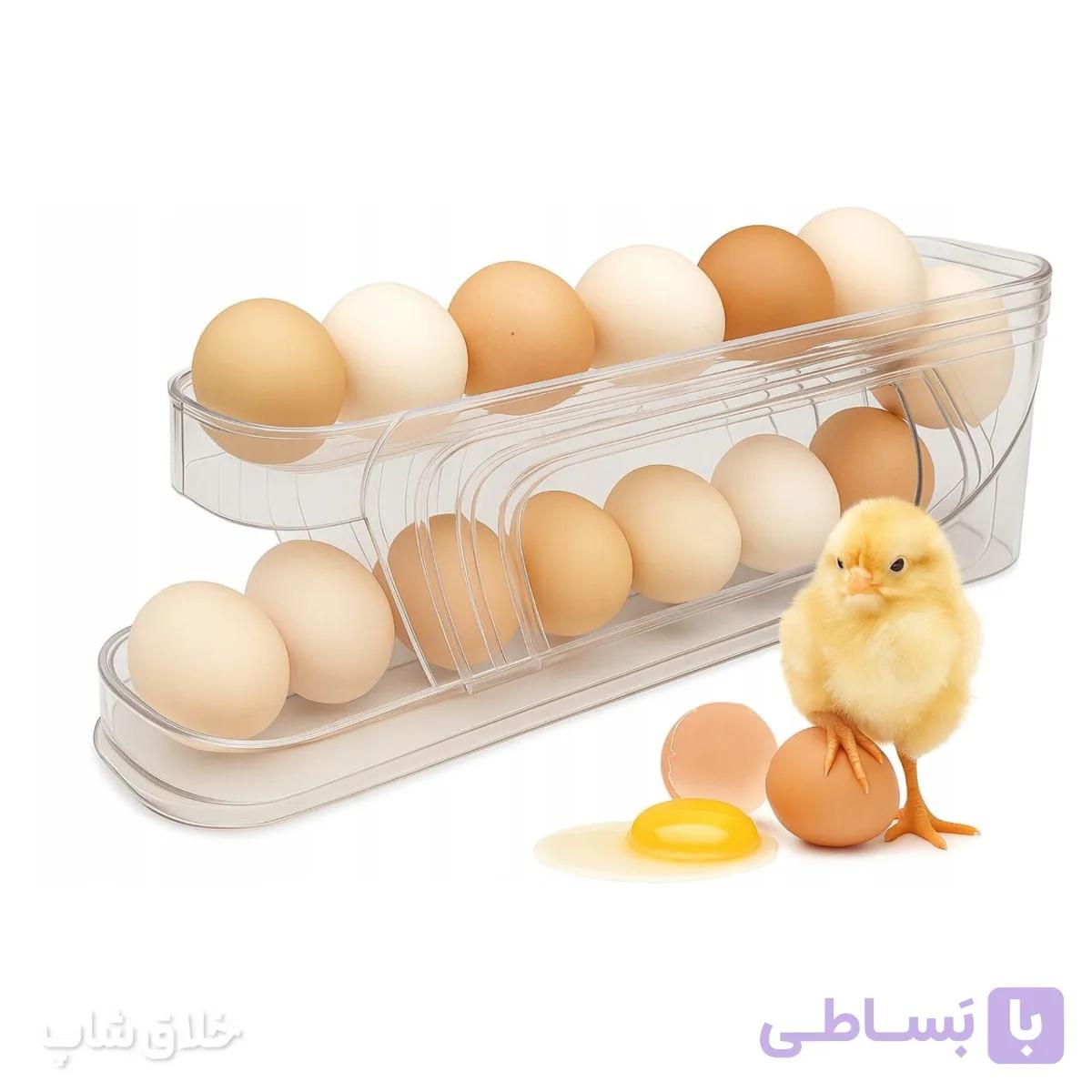 جاتخم مرغی خودکار ریلی کریستالی شفاف — تصویر 1