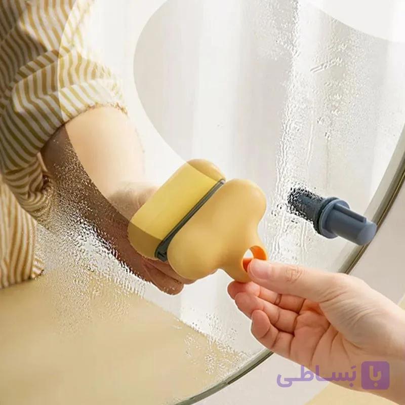 فرچه تمیزکردن بخار آینه حمام و دستشویی سیلیکونی — تصویر 1