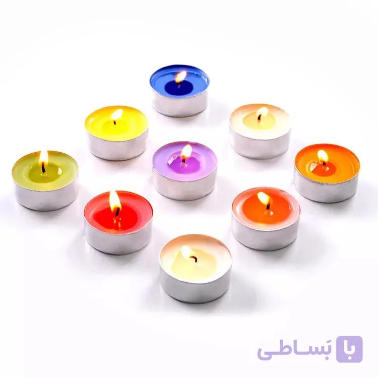 شمع وارمر رنگی بسته 10 عددی tealight candles — تصویر 1