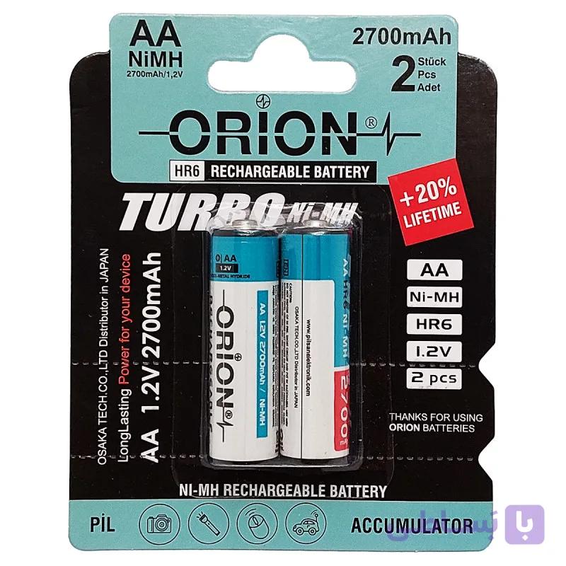 باتری شارژی اوریون قلمی 2700 میلی آمپر HR6 بسته دو عددی کد A09 — تصویر 1
