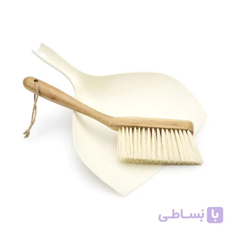 جارو خاک انداز دستی چوبی بامبو WS-017 — تصویر 1